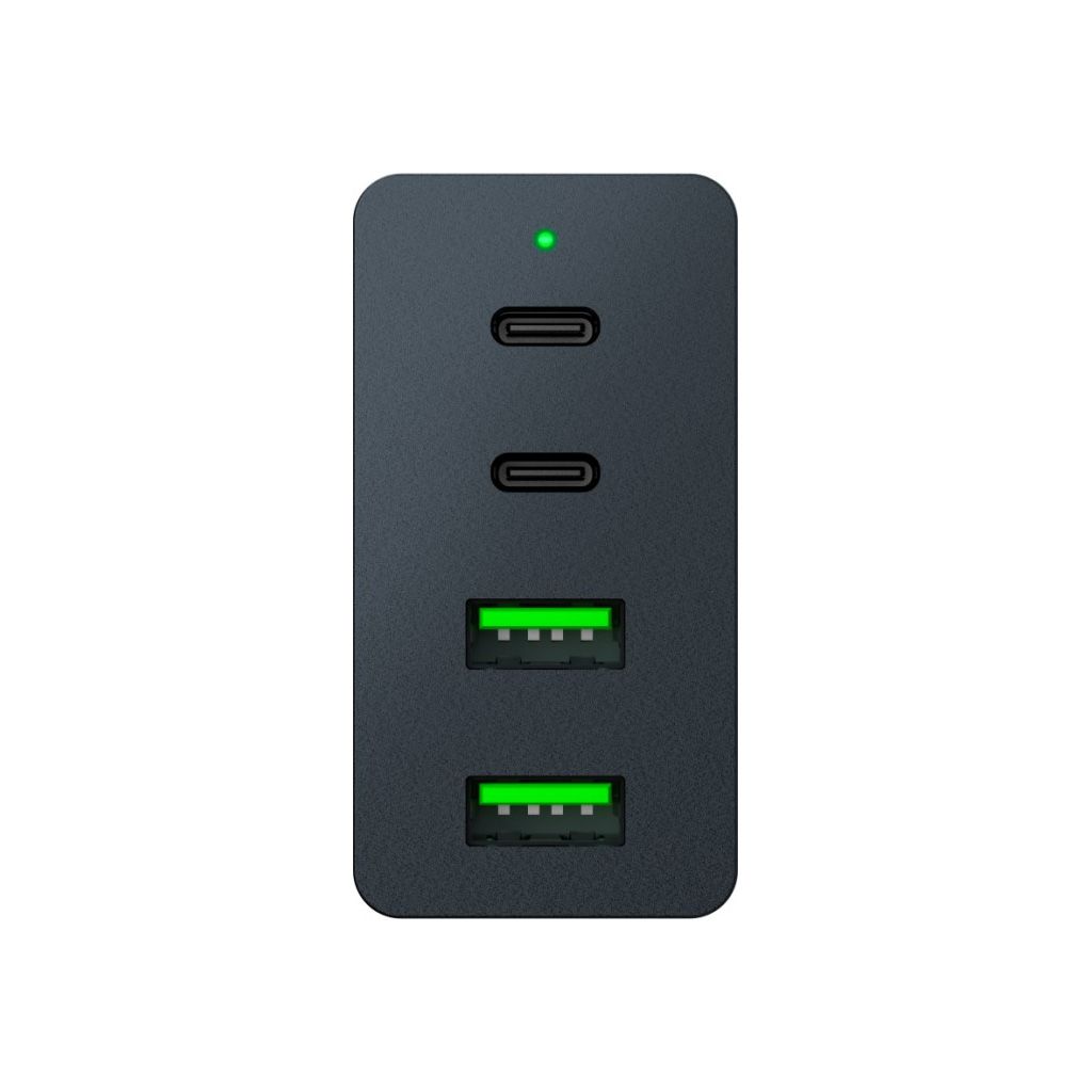 RAZER caricatore a parete 4-port USB-C 130W Gan, 2x USB-C PD 100W, 2x USB-A 18W