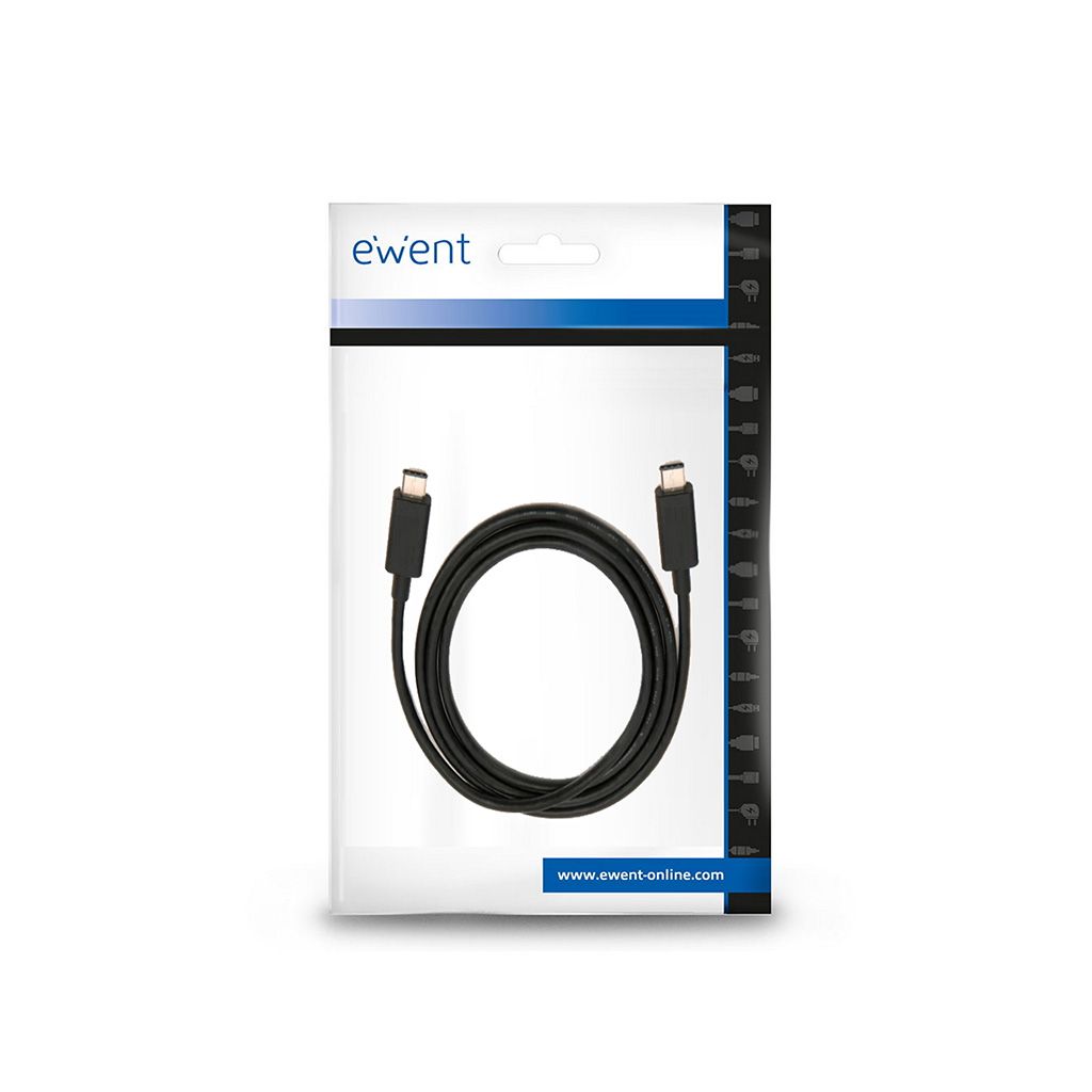 EWENT Cavo USB-C in USB-C, USB 3.2 Gen2, 20Gbps, 100W, 4K @ 60Hz, 1m