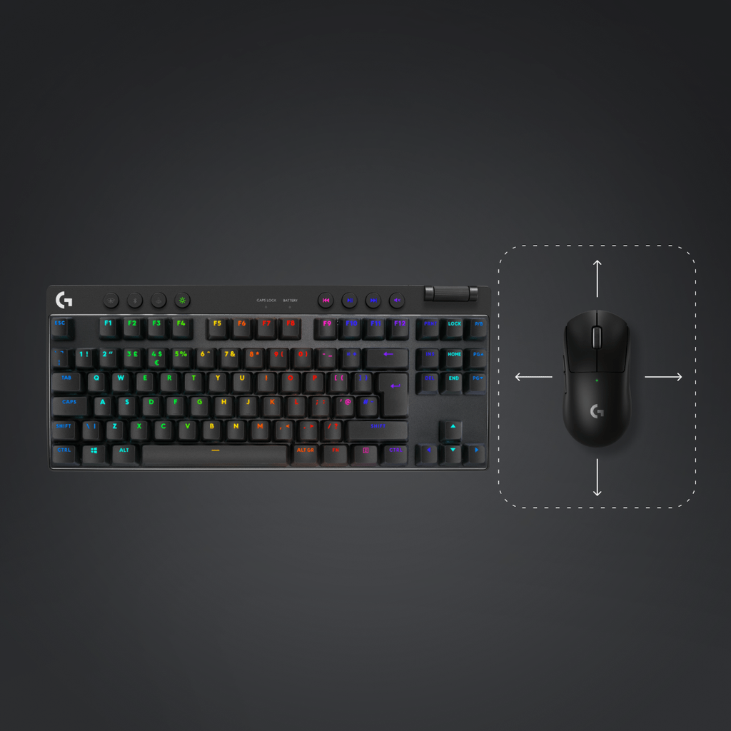 Tastiera LOGITECH G PRO X TKL Brown Tattile, Lightspeed, Nero, USB, SLO g.