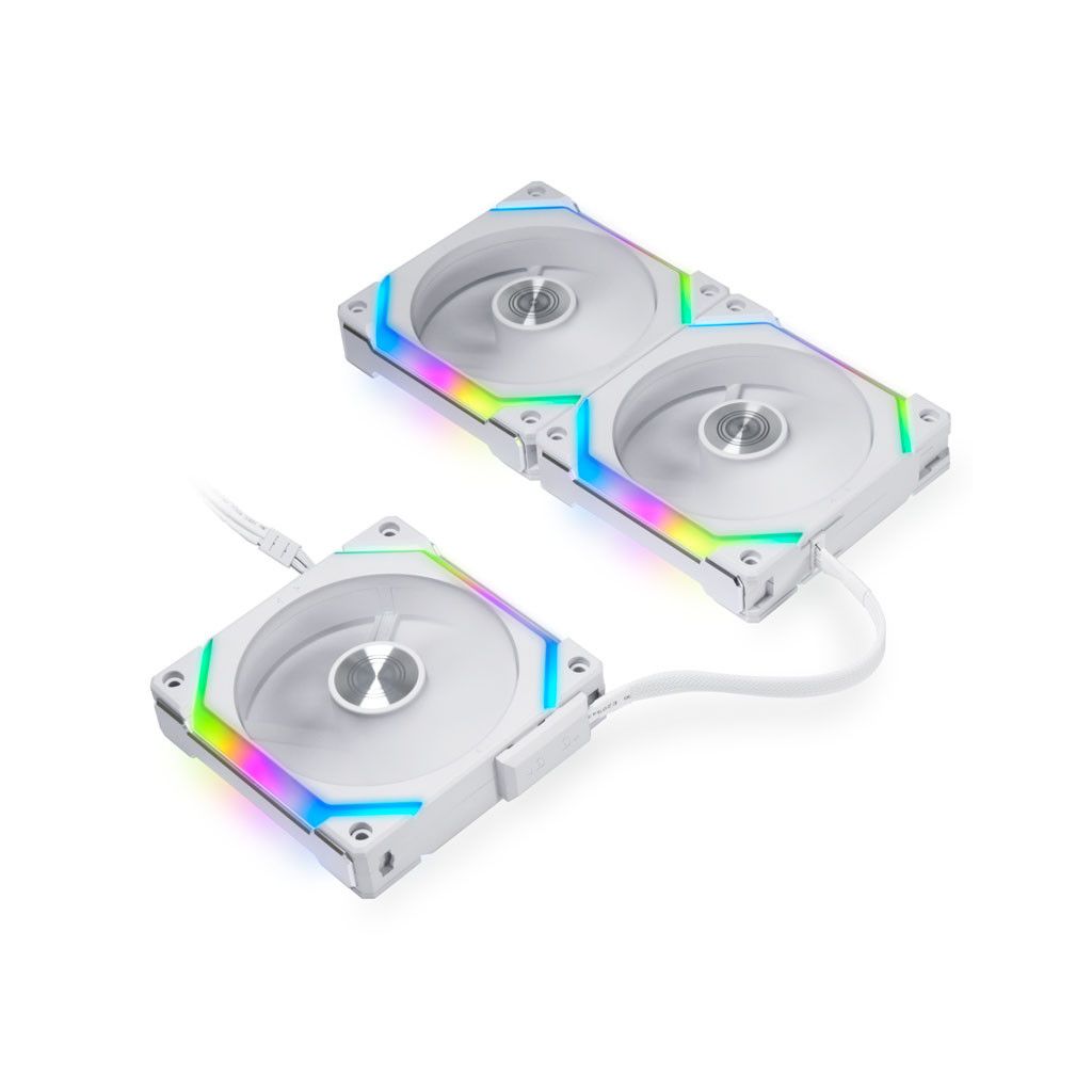 Ventilatore LIAN LI per caso UNI FAN SL120 V2 RGB PWM 120mm, 3 Pack + controller, bianco