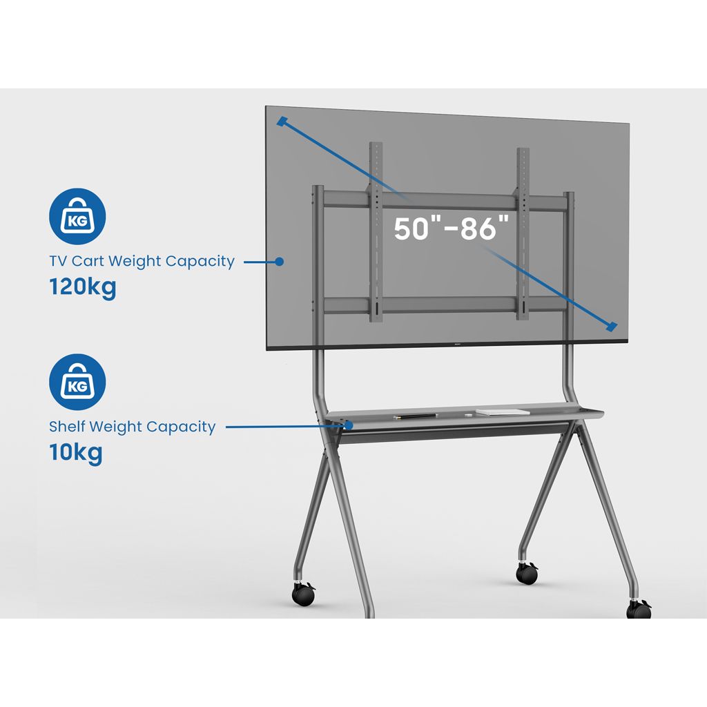 EWENT TV stand EW1542, 50-86", con ripiano