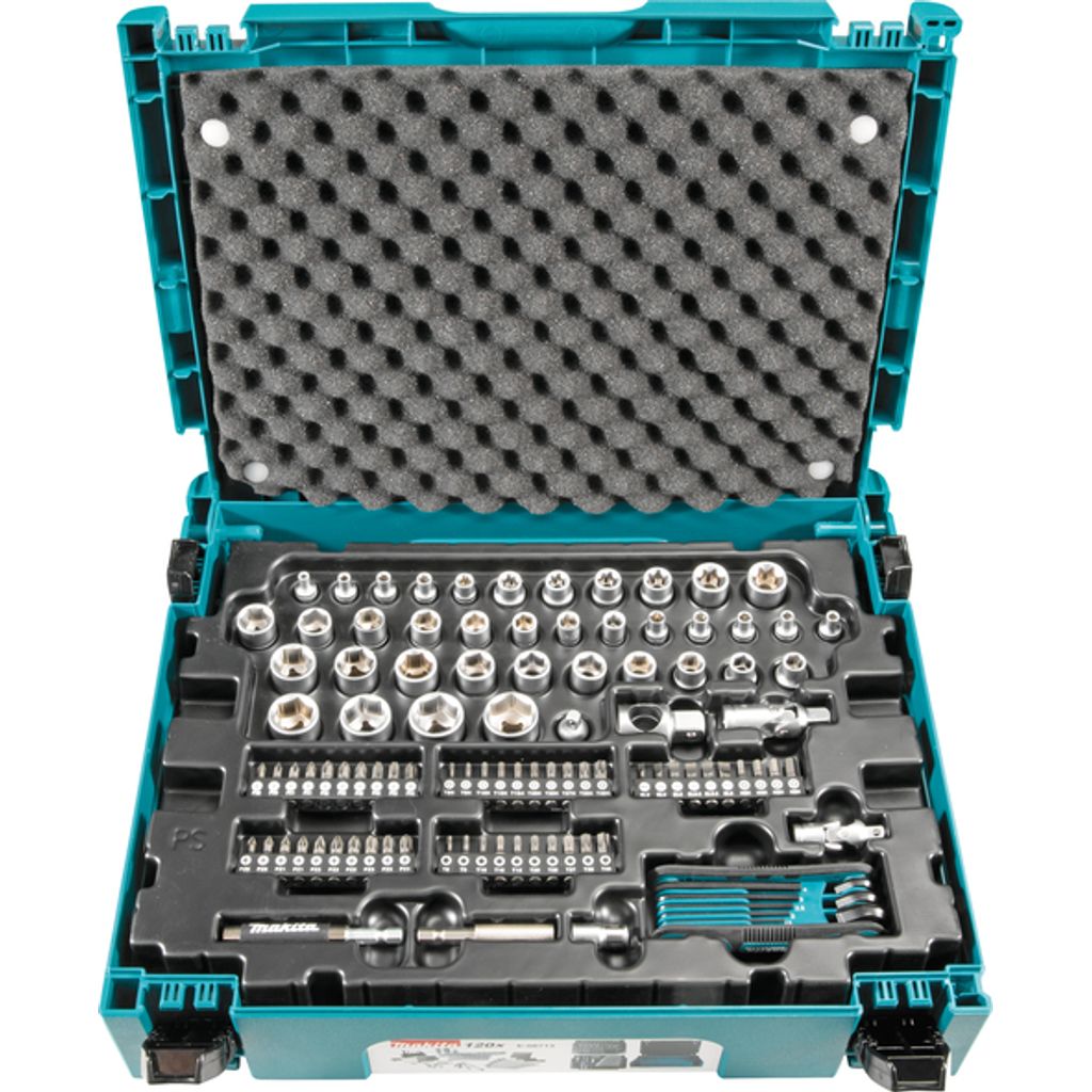 MAKITA Set utensili manuali MAKPAC da 120 pezzi