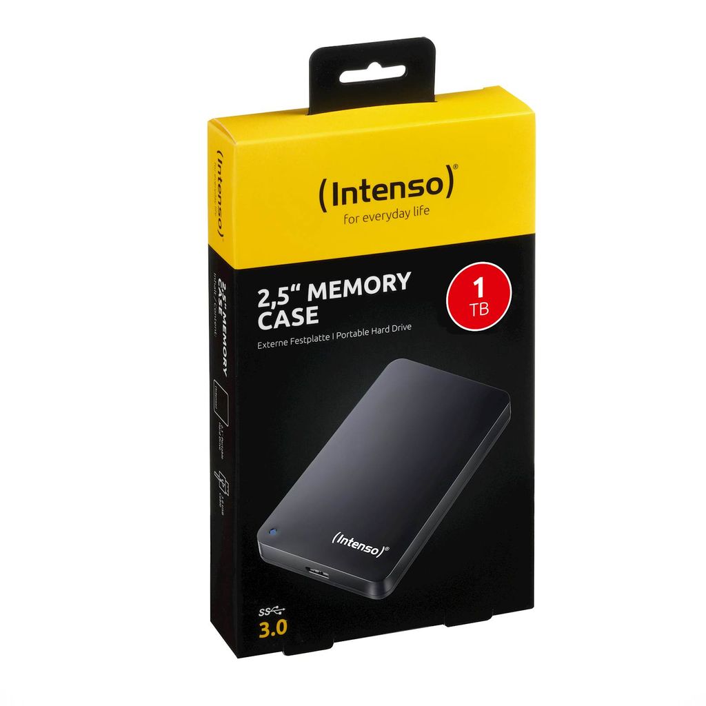 INTENSO HDD EXT 1TB MEMORY CAS, nero, USB 3.0