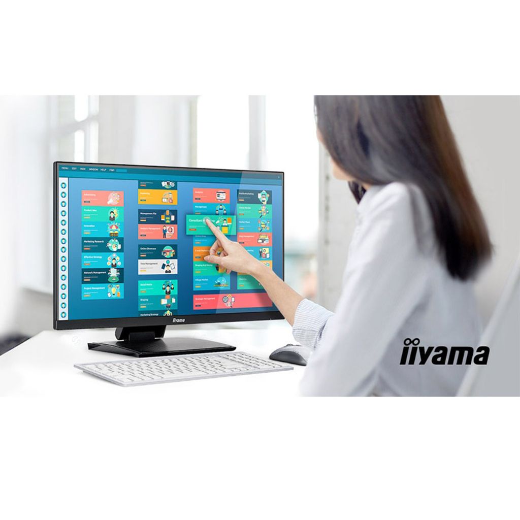 IIYAMA touch monitor con altoparlanti ProLite T2454MSC-B1AG