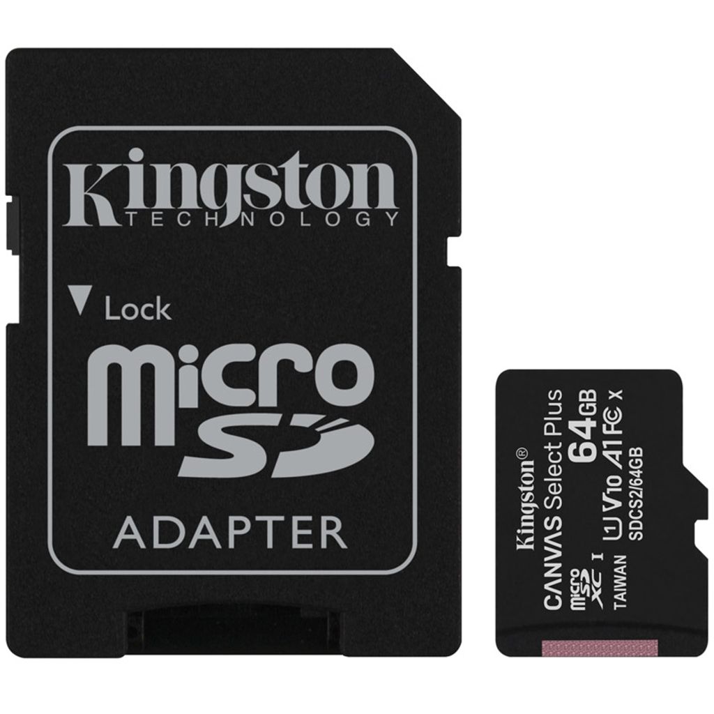 KINGSTON Canvas Select Plus scheda di memoria microSD 64GB