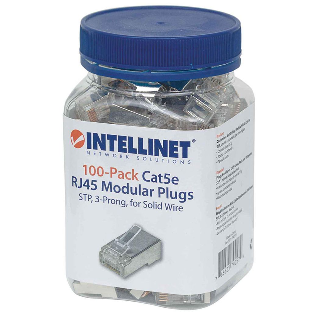 INTEL LINEE Cat5e RJ45 STP connettori modulari a 3 punti 100 pezzi