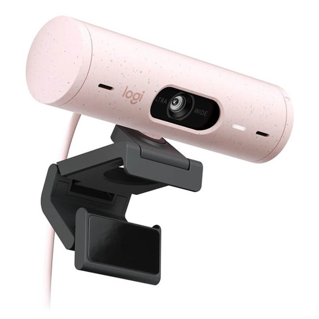 LOGITECH webcam BRIO 500 FHD 1080p LAN rosa 