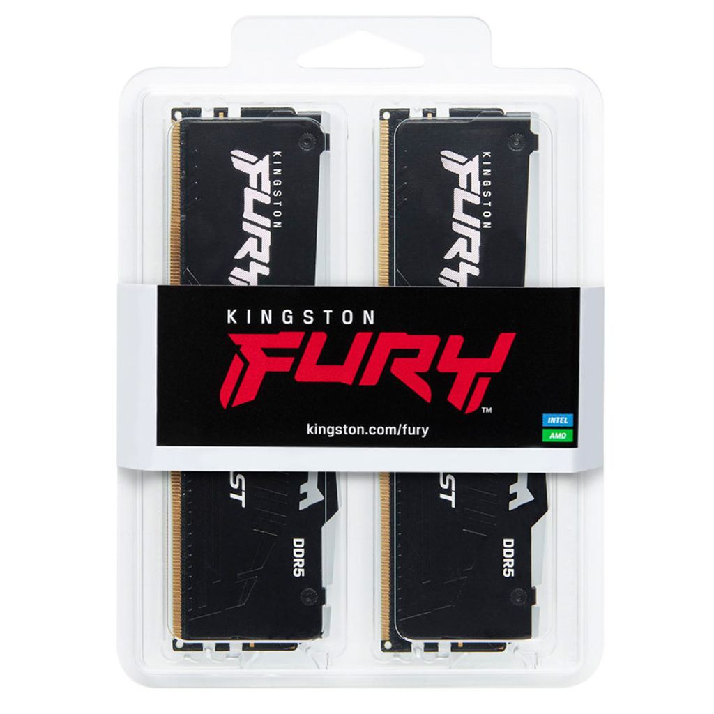 KINGSTON ram memory Fury Beast 64GB (2x32GB) 5600MT/s DDR540 CL XMP (KF556C40BBAK2-64) RGB