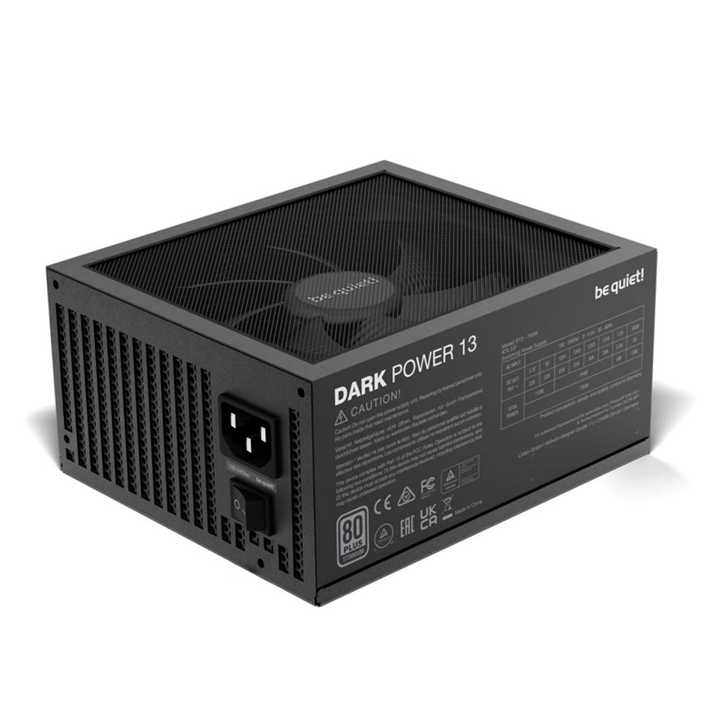 Stai QUIET! Alimentazione modulare DARK POWER 13 750W (BN333) 80Plus Titanium