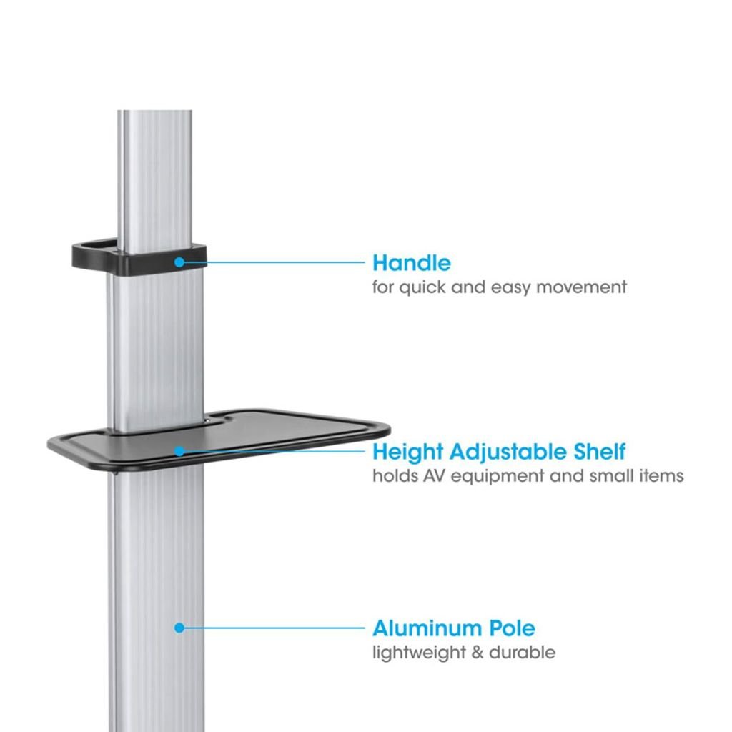 MANHATTAN 37" a 86" 50KG monitor da 10 a 5° rotante carrello multiuso 