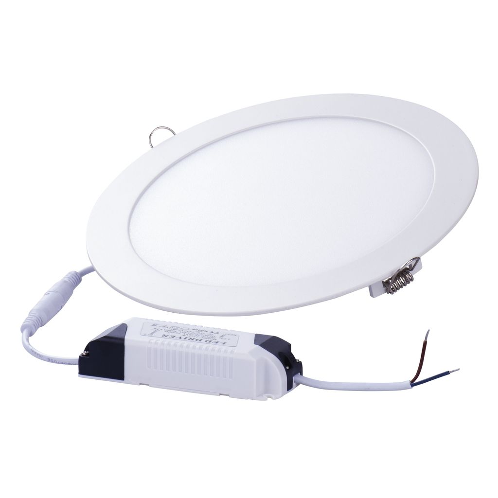 EMOS Pannello LED rotondo, incorporato, 18W, bianco neutro, bianco ZD1142