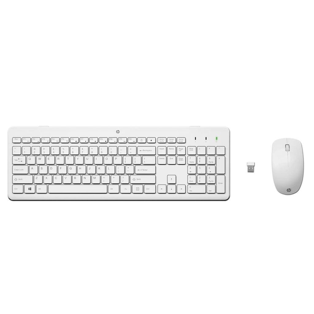 HP Tastiera con mouse 230 wireless bianco