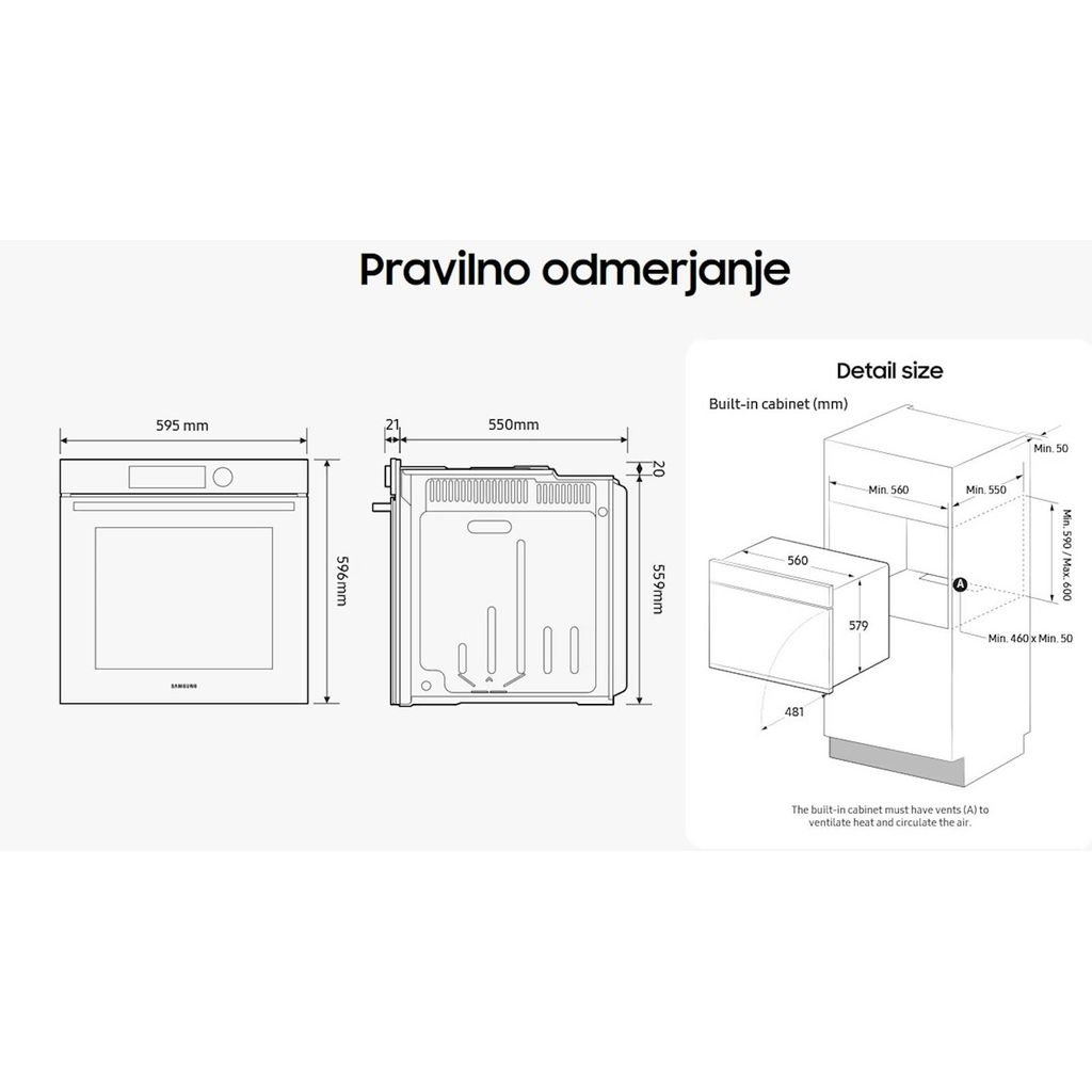 SAMSUNG Forno di installazione NV7B4430ZAB/U3, Dual Cook