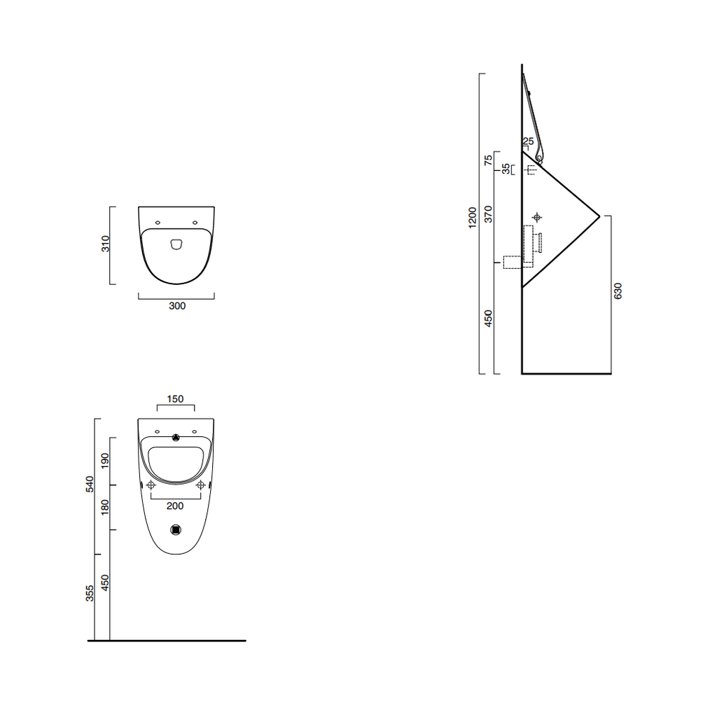 CATALANO minatore Comfort 54 con fori di coperchio - lucentezza bianca (0932541001)