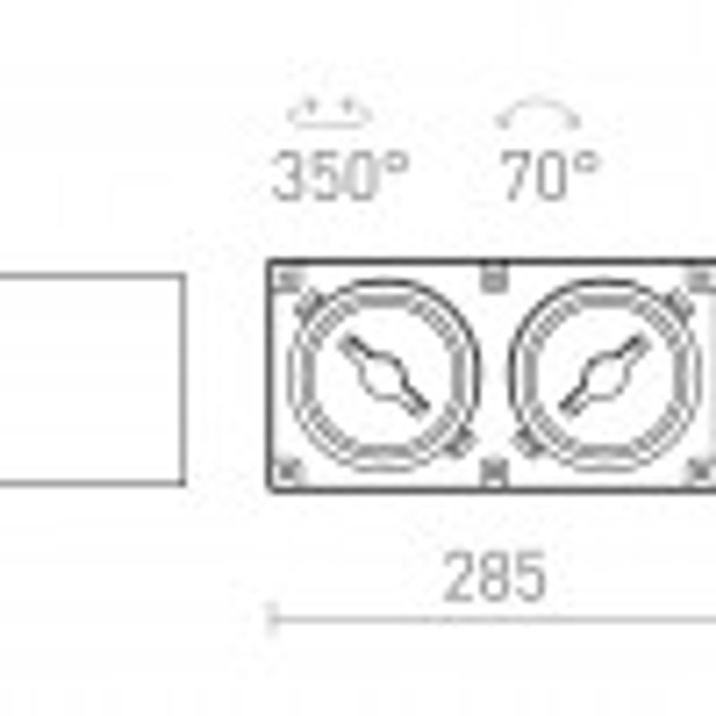 RENDL plafoniera JAMES II DIMM 230V LED 2x15W 24° 3000K - bianco