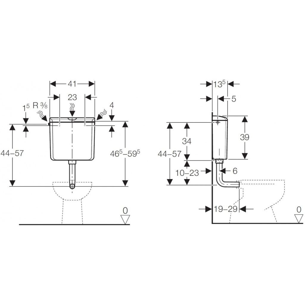 GEBERIT buttafuori sommergibili AP110 (136,610.111)