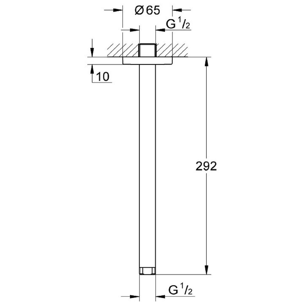 GROHE mano portasoffitto per RAINSHOWER (28497000)