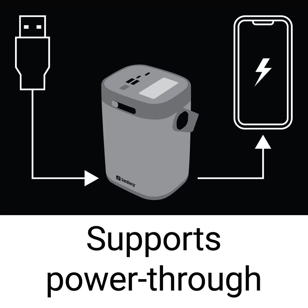 SANDBERG batteria portatile Powerbank USB-C PD 20W 60000mAh