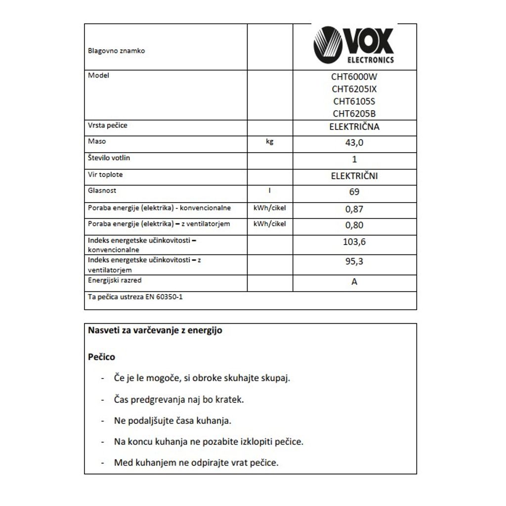 VOX Vetro ceramica CHT 6000 W (4x ceramica di vetro)