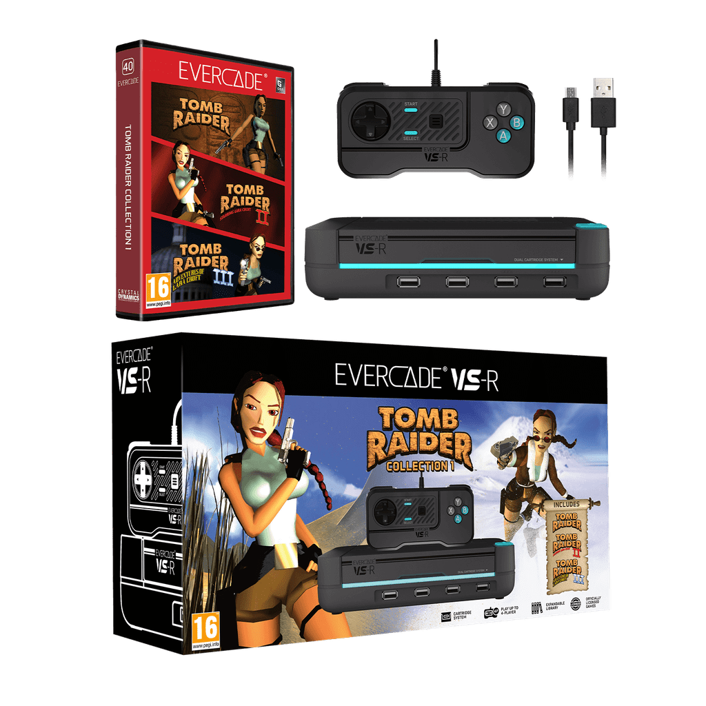 EVERCADE Console VS-R con TOMB RAIDER COLLECTION 1