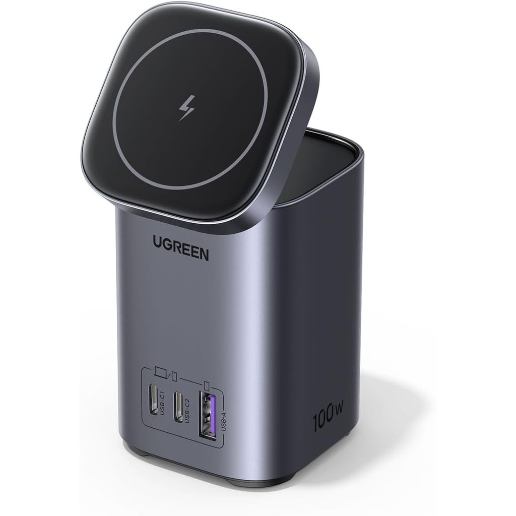 UGREEN Caricabatterie 100W Gan con caricabatterie wireless MagSafe 15W