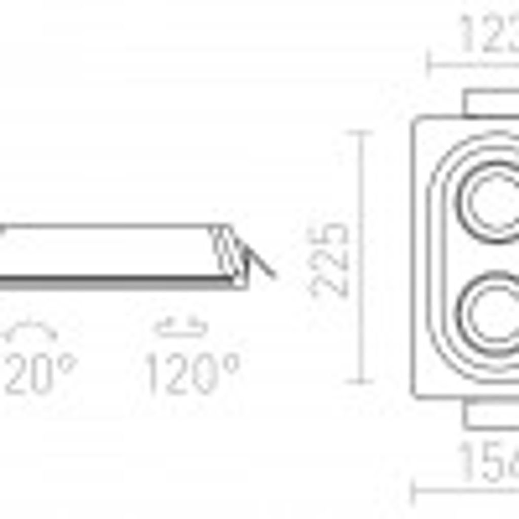 RENDL lampada incorporata con luce direzionale DINGO GU10 II 230V GU10 2x35W - gesso 