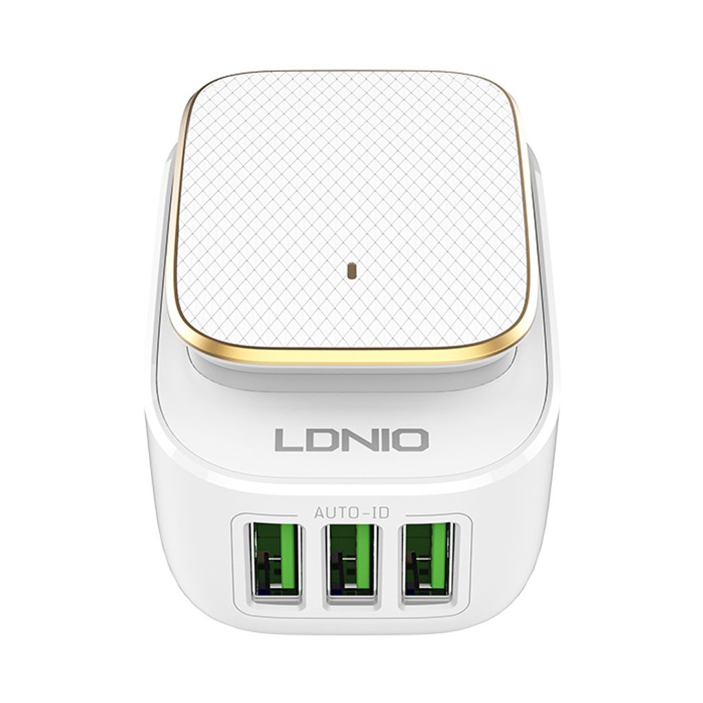 LDNIO caricabatterie 3X USB 3,4A + USB C cavo + USB LED lampada A3305 220V 