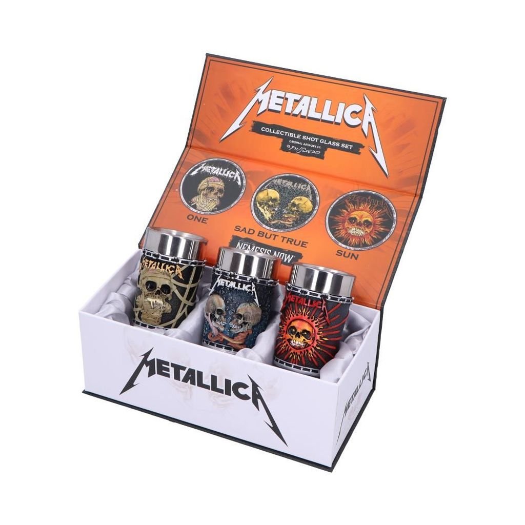 NEMESIS NOW METALLICA SHOT VLASS SET 8.5CM SET DI BEVERAGE COSTI