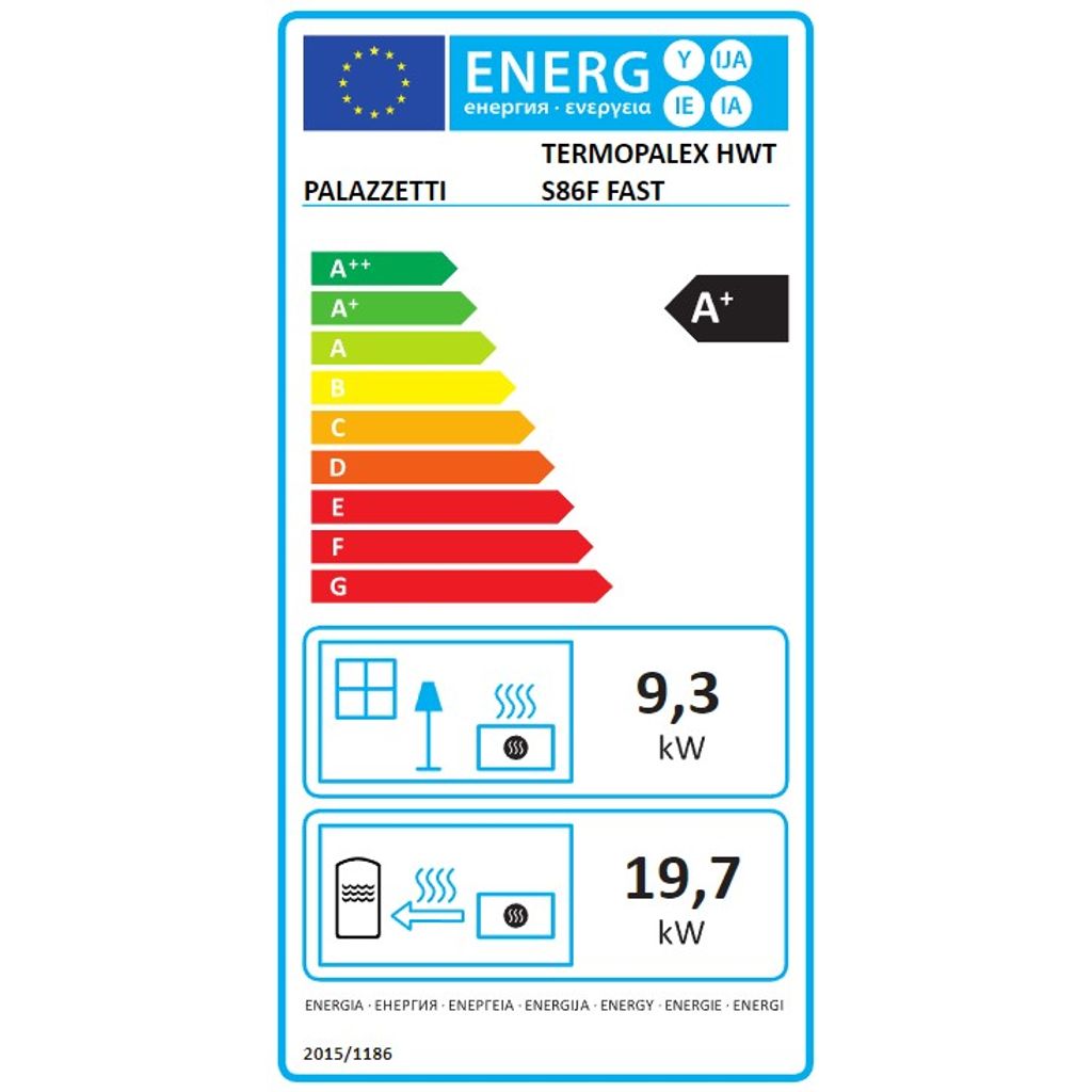 PALAZZETTI termo camino su Thermopalex HWT S86 Front FAST - versione sinistra