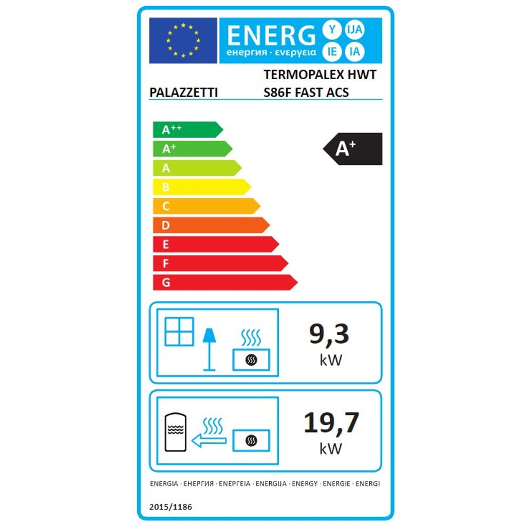 PALAZZETTI termo camino su Thermopalex HWT S86 Front FAST DHW - versione destra