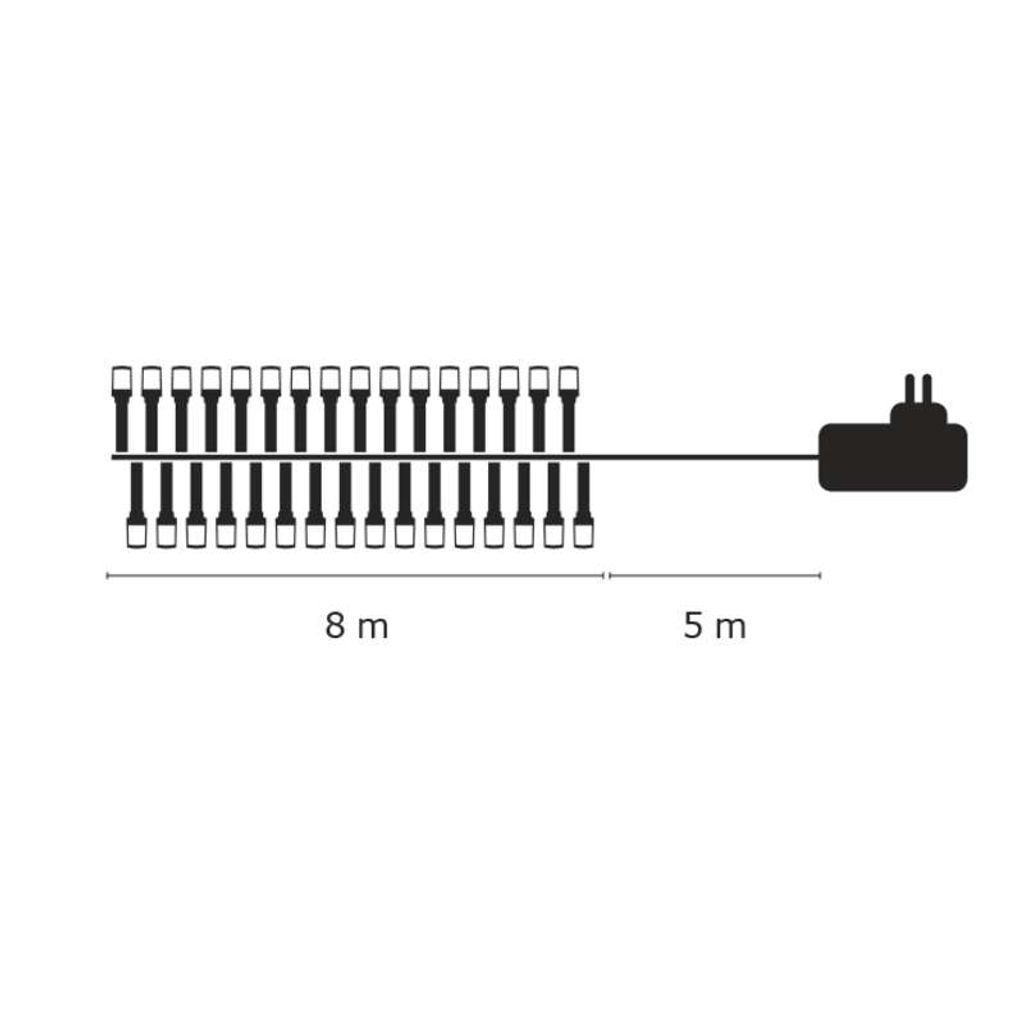 EMOS 80 illuminazione a LED, 8m, bianco freddo, timer ZY0802T