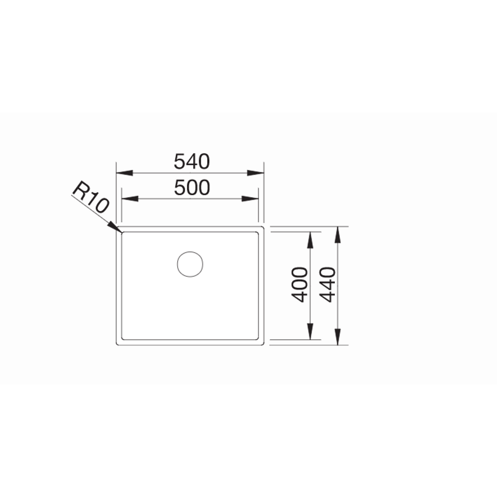 BLANCO Lavello CLARON 500-IF con sifone superiore 523390