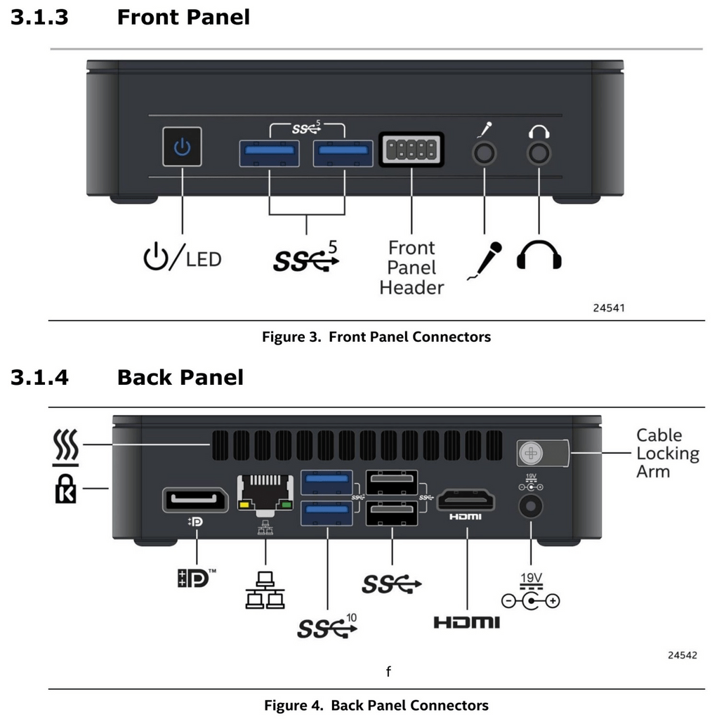 ASUS desktop mini computer NUC Mini-PC Celebron N4505, M.2, GbE, Wi-Fi AC / BT5.1, USB3.2 Gen2