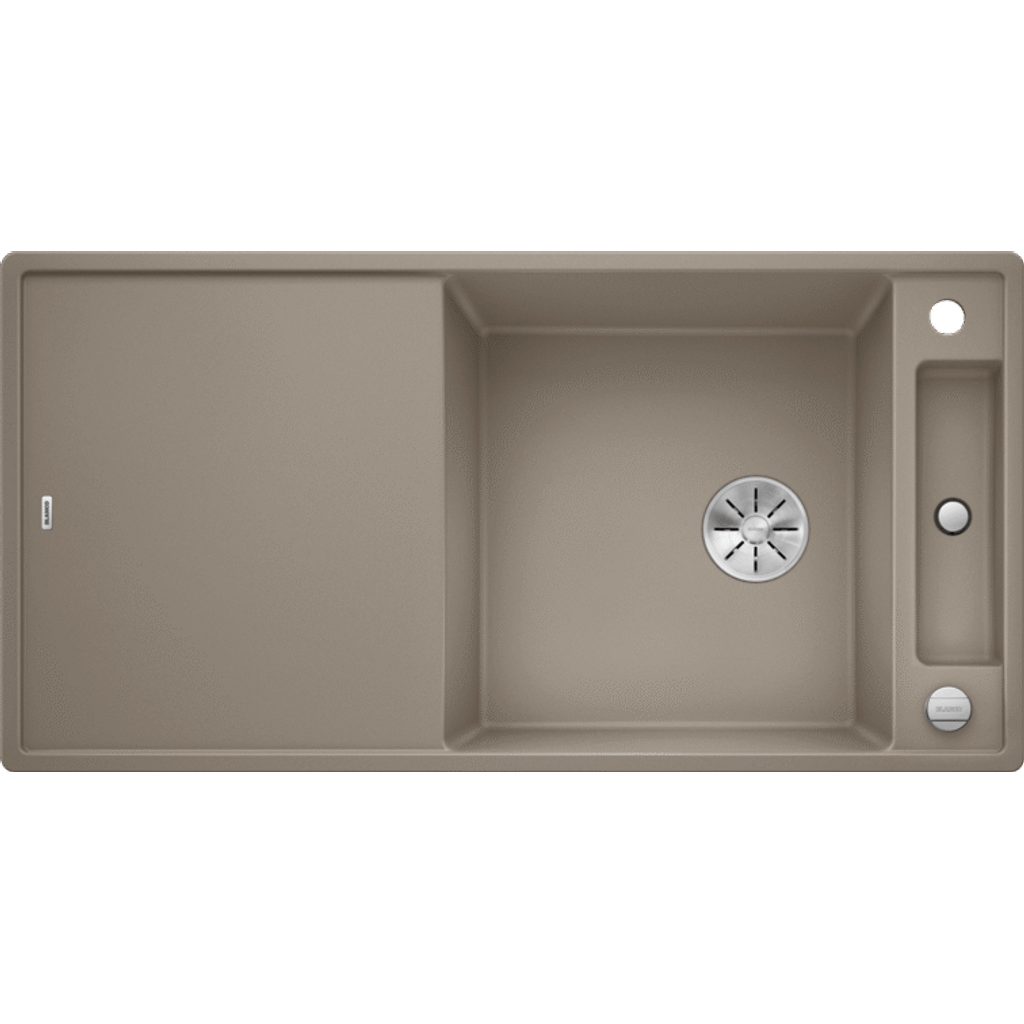 BLANCO AXIA III XL 6 S lavabo con piano sifone - antracite, tavola di vetro