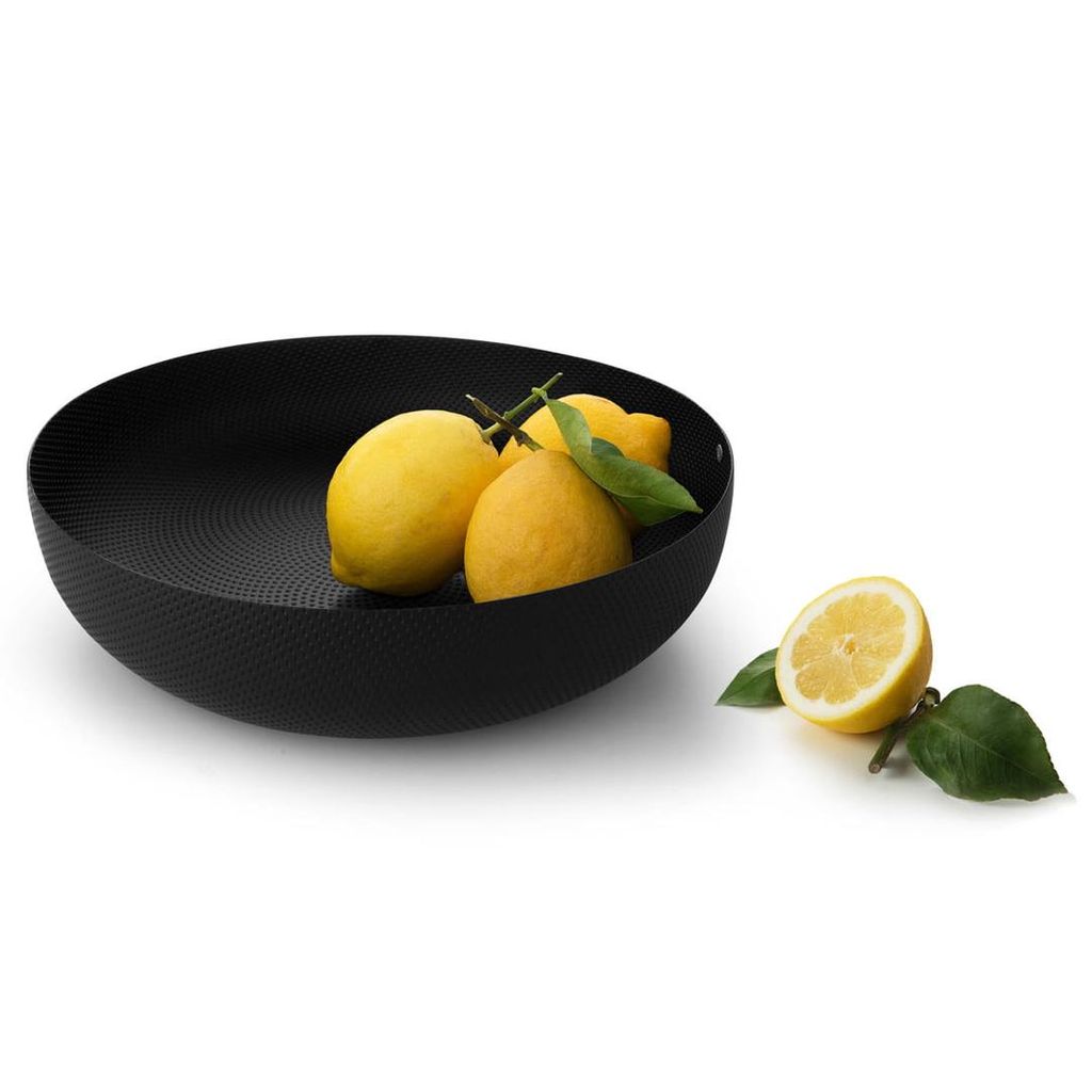 ALESSI ciotola di frutta Texture 29cm / Nero / Inox