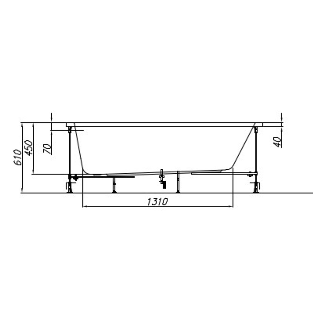 KOLPA SAN vasca asimmetrica con rivestimento Beatrice - Sinistra 170/0 cm