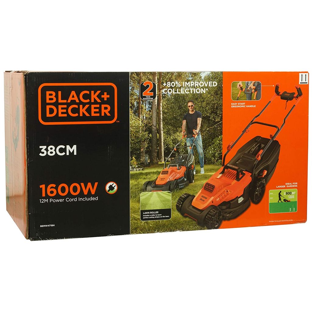 BLACK&DECKER tosaerba elettrica con maniglie BEMW471BH