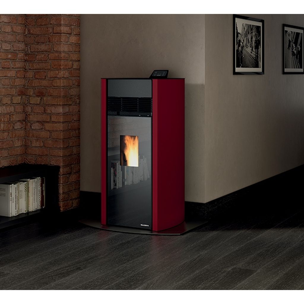 PALAZZETTI forno a pellet con BIANCA LUX 12 kW PRO 3 - Rosso