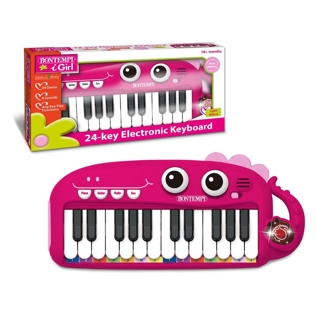 BONTEMPI tastiera elettronica con 24 tasti, rosa