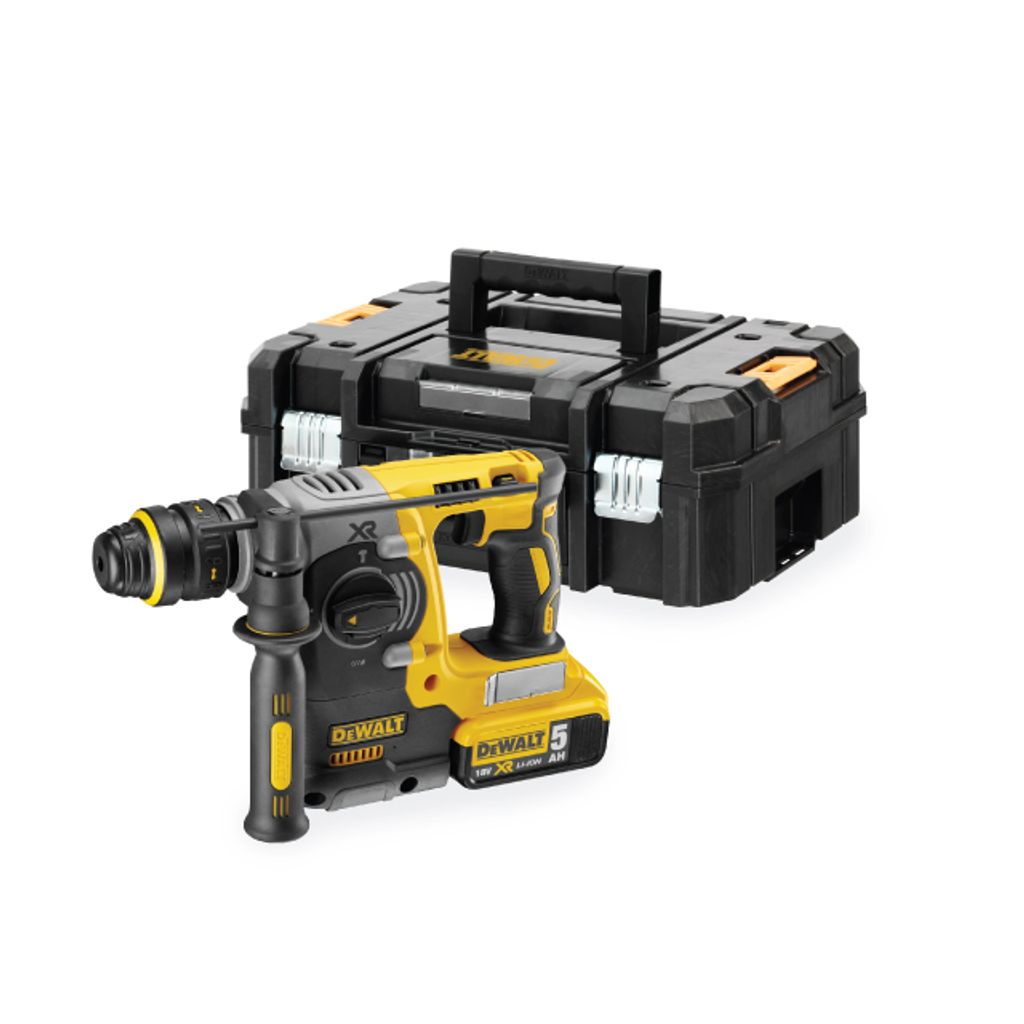 DEWALT martello rotante senza spazzola + caricabatterie, valigia DCH274P2T