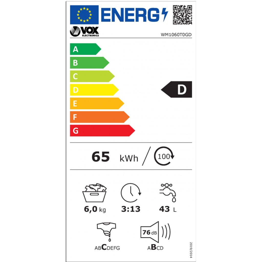 VOX Lavatrice WM 1060-T0GD