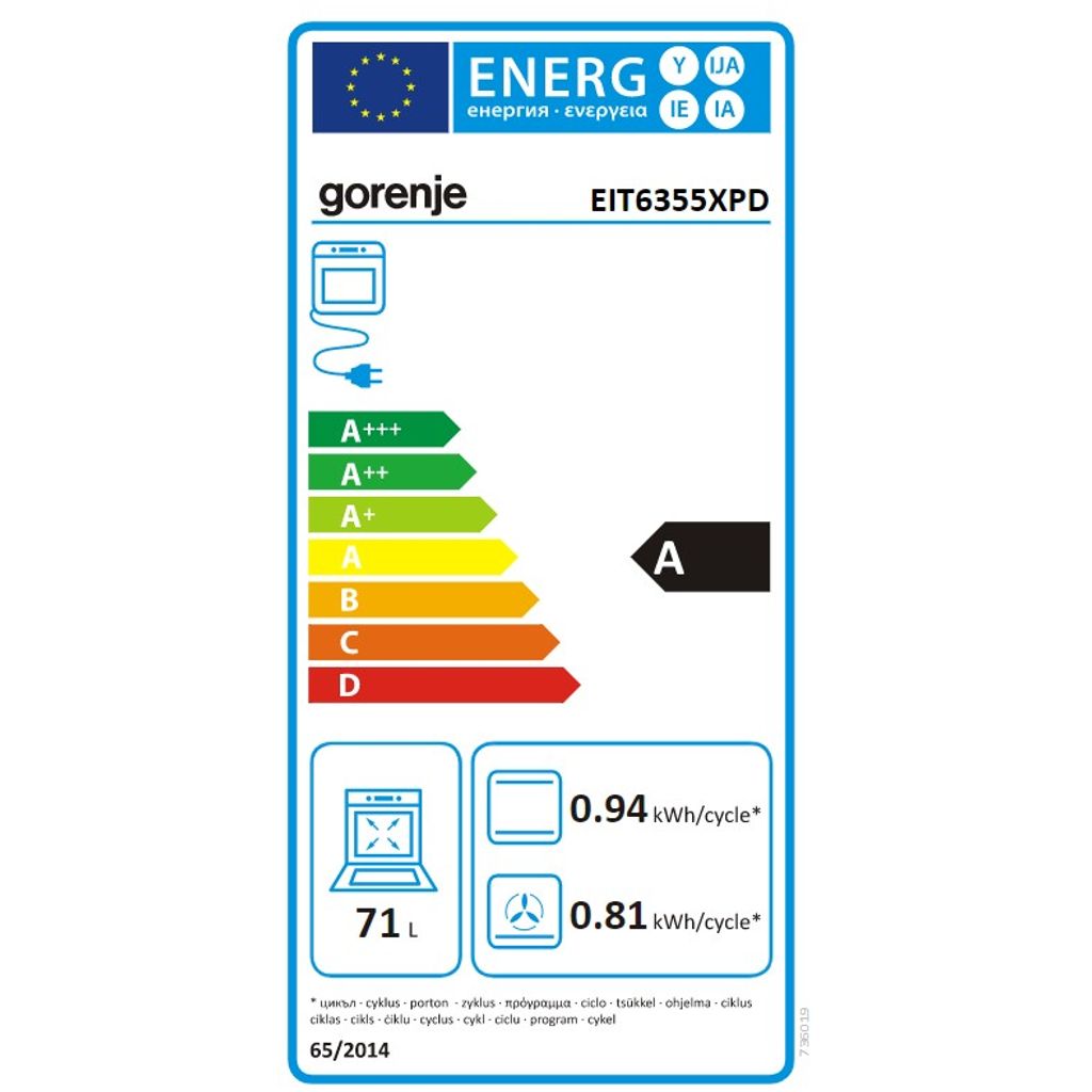 GORENJE Stufa elettrica con piano a induzione EIT6355XPD