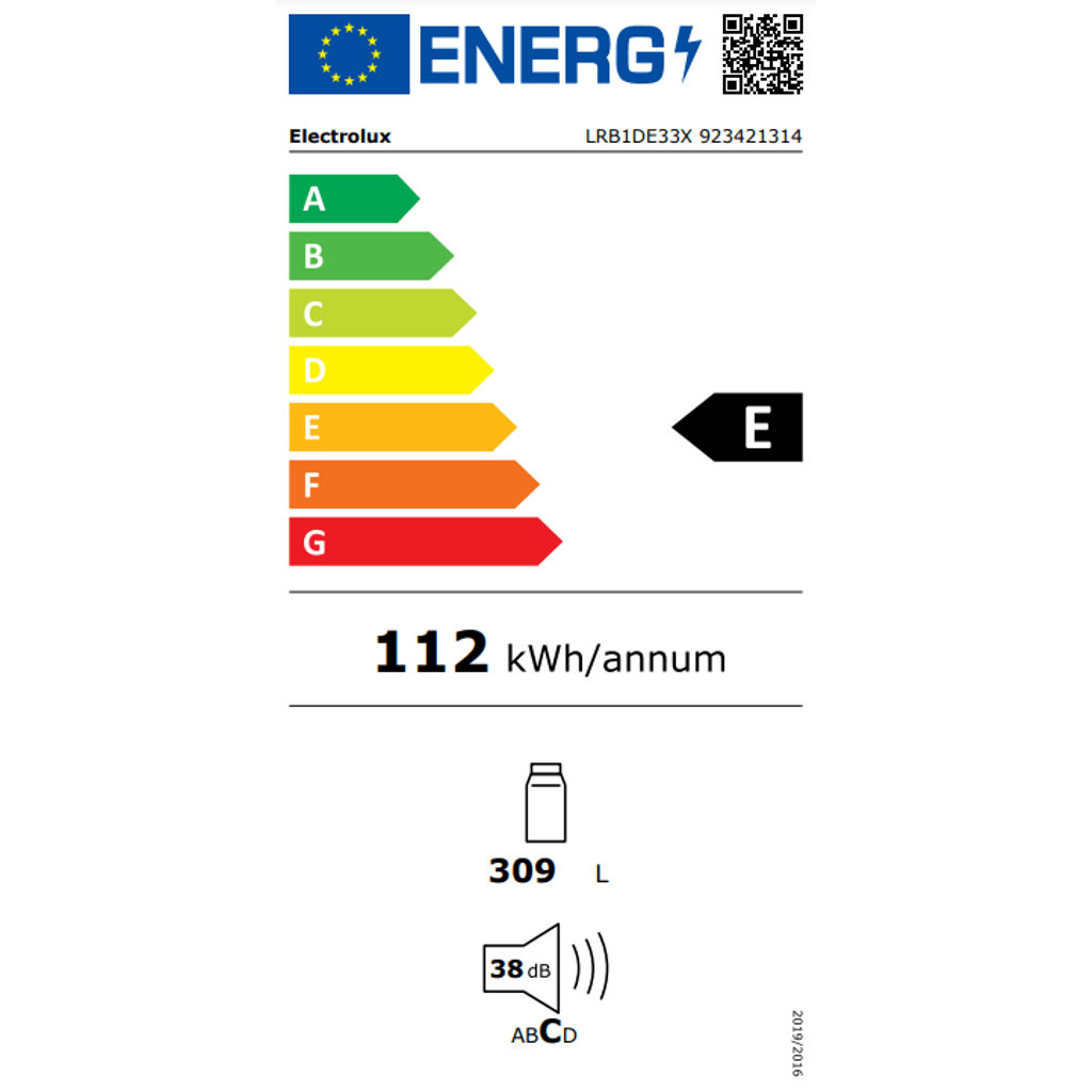 ELECTROLUX frigorifero indipendente LRB1DE33X