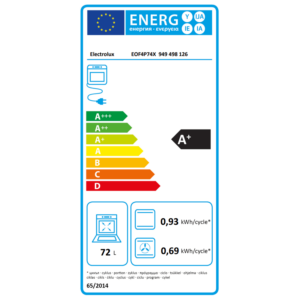 forno incorporato con pirolisi EOF4P74X