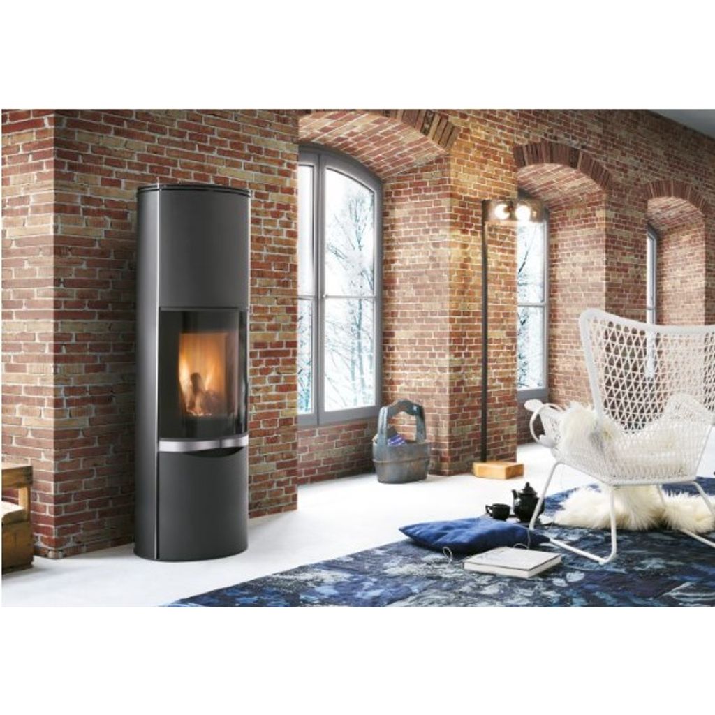 PALAZZETTI Forno in legno Erica con batteria termica 10 kW - nero