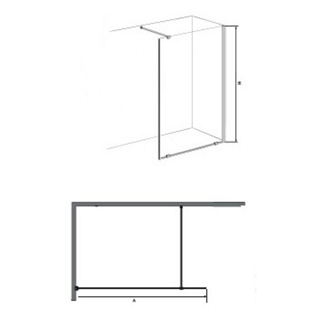 SANOTECHNIK Parete fissa FREEDOM II 108x200 (MP110)