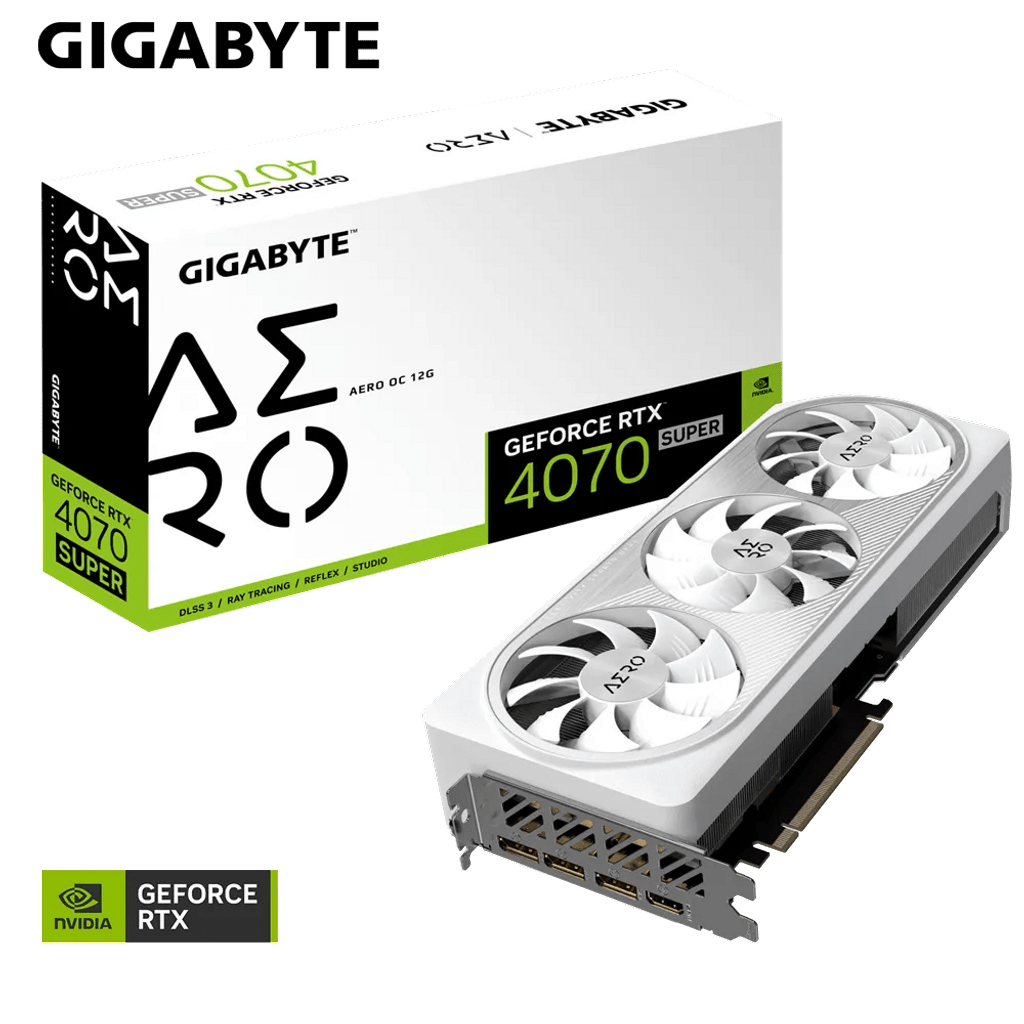 GIGABYTE GeForce RTX 4070 SUPER AERO OC 12G, 12GB GDDR6X, PCI-E 4.0