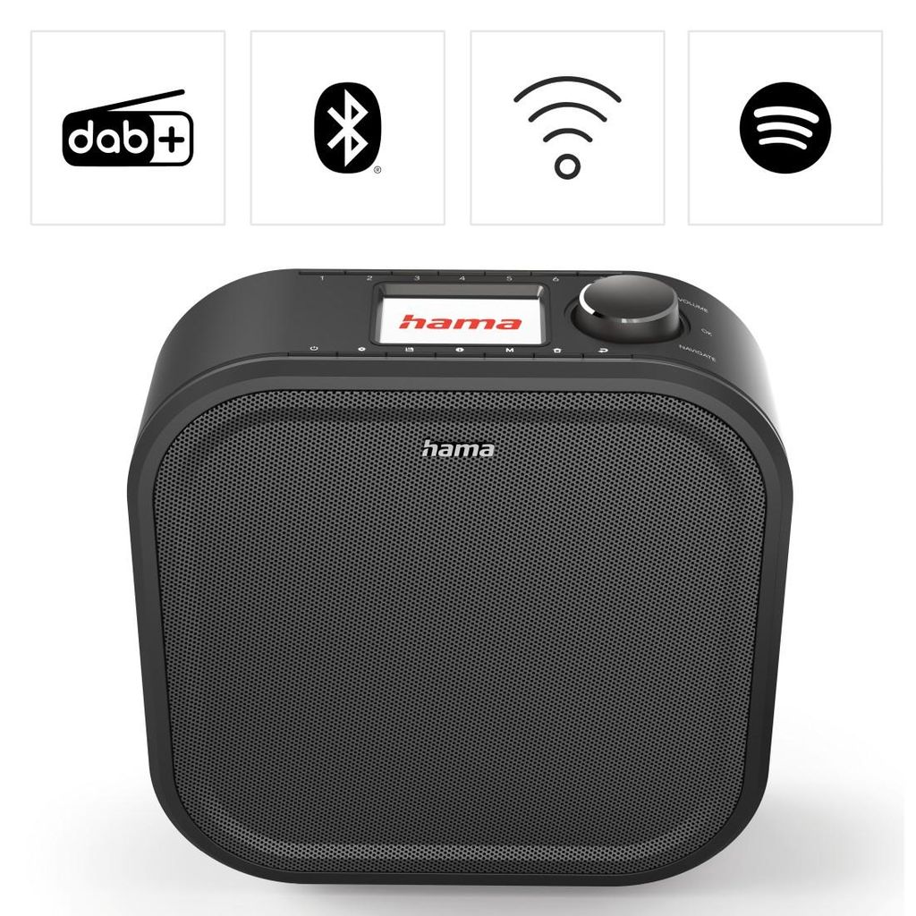 HAMA Radio digitale "DIR355BT", DAB+/Internet Radio/Bluetooth®/App, Nero