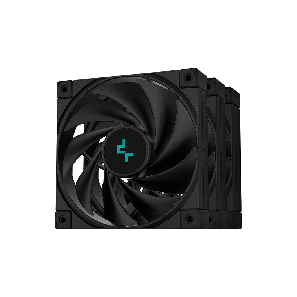 DEEPCOOL ventilatore per alloggiamento FK120 3 in 1, PWM, 120mm, 3 Pack + controller, nero