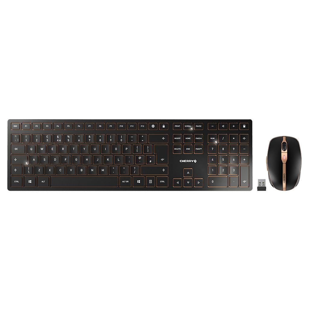 CHERRY tastiera e mouse DW 9100 SLIM, Bluetooth, nero